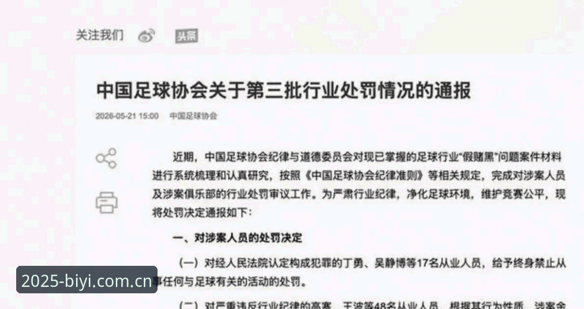 揭秘中国足协第三批禁足名单：17人终身禁足背后的行业乱象